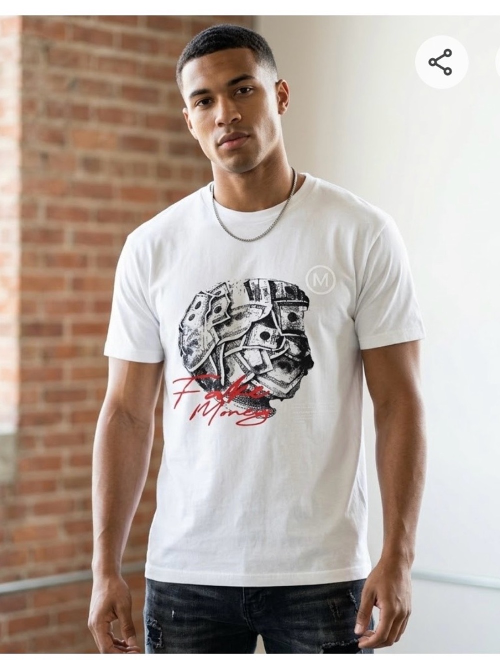 Fake Flex" Streetwear Graphic Tee - Premium Ring Spun Cotton - Size L
